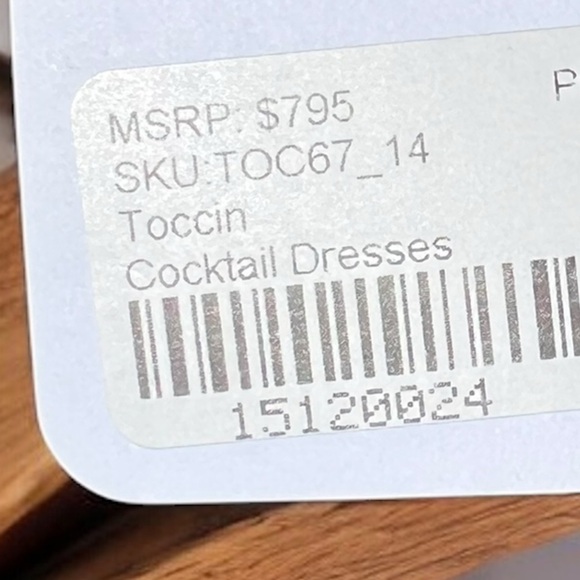 🌻Toccin Red & Pink Draped Bow Mini Cocktail Night our Formal Dress Size 14 - Picture 14 of 14